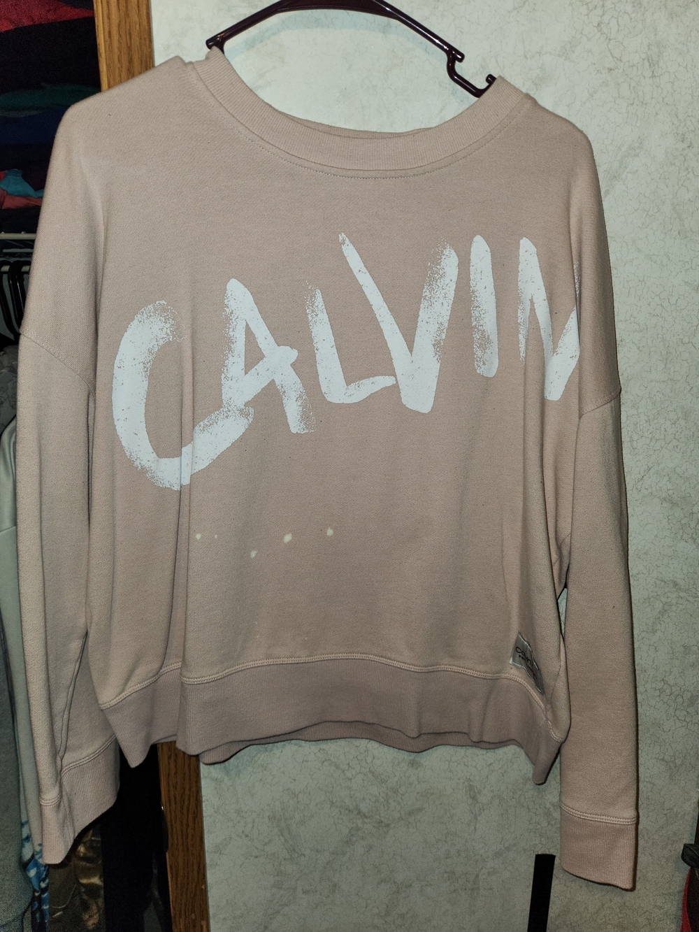 Calvin Klein Pink-Beige Graphic Sweatshirt